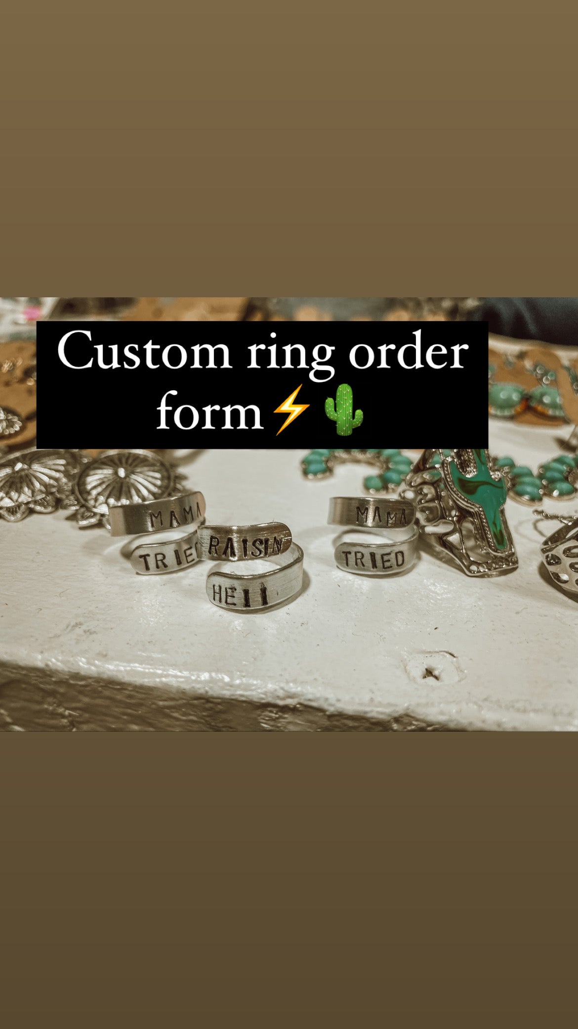 Custom Stamped wrap rings/ READ DESCRIPTION